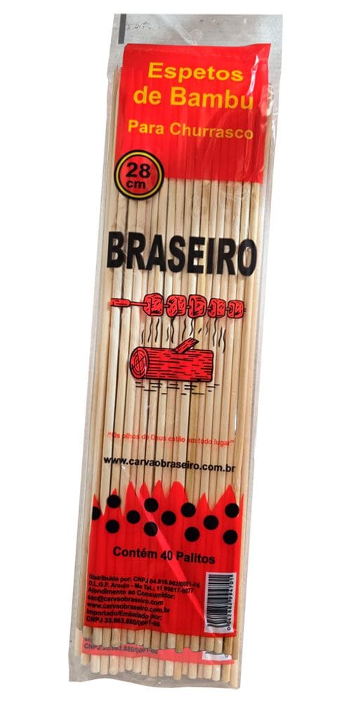 Pacote de Espetos de Bambu Braseiro
