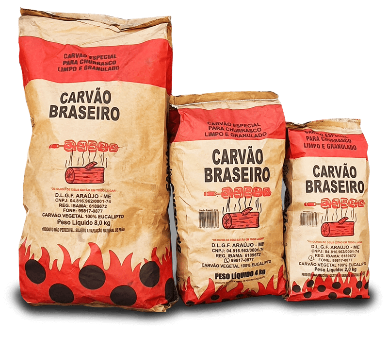 Sacos de Carvão Braseiro 100% eucalipto